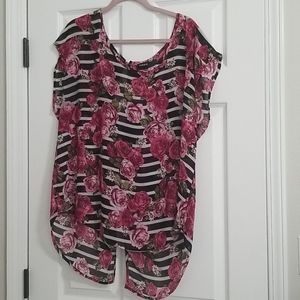 Black and White Striped blouse